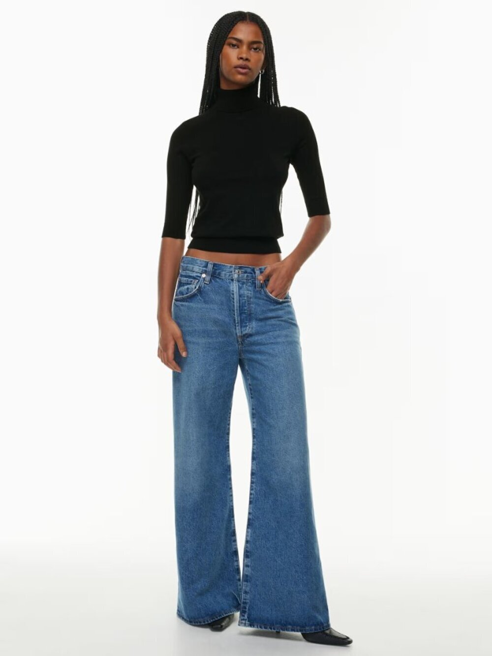 CITIZENS OF HUMANITY Beverly Corsage Slouch Boot Wide Leg Jeans, Size 26